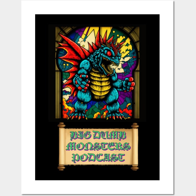 Stained Glass Kaiju Wall Art by Big Dumb Monsters